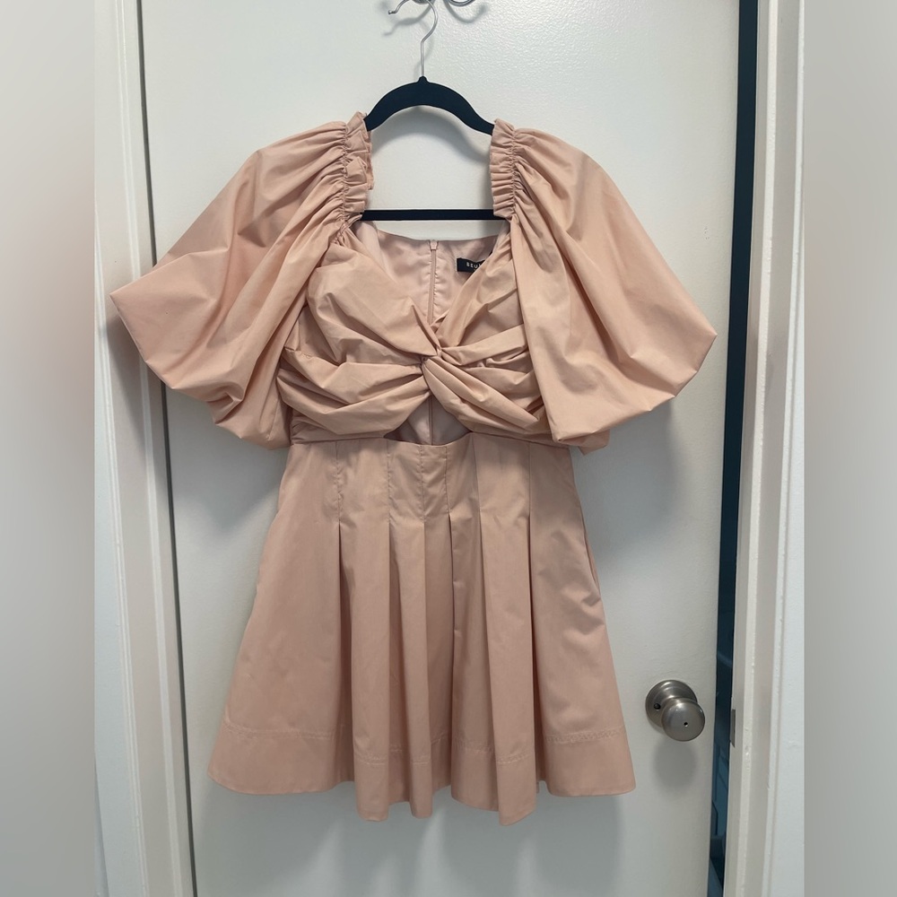 Iro Inspired Pink Cut Out Mini Dress